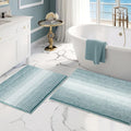 BSICPRO Bathroom Rugs and Mats Sets, 2 Piece Thick Absorbent Chenille Bath Mat by BSICPRO