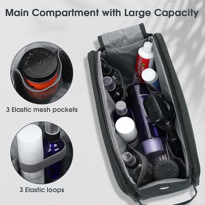 Wedama Toiletry Bag for Men, Handheld Travel Bag, Waterproof Toiletries - Image 4