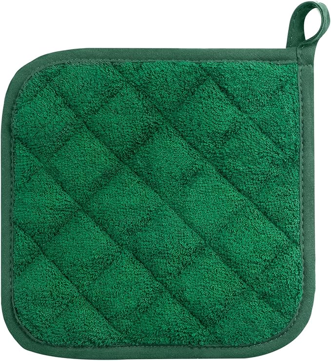 100% Cotton Kitchen Everyday Basic Terry Pot Holder Heat Resistant Coaster - Image 2