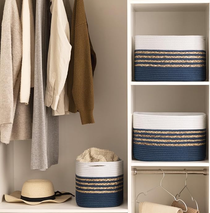 UBBCARE 1 Pack Baskets for Organizing, Woven Storage Baskets for Toys and Towel - Image 7