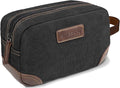 emissary Men's Toiletry Bag, Leather and Canvas Travel Toiletry Bag, Dopp Kit by emissary