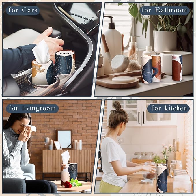 Outus 12 Pcs Boho Car Tissues Cylinder Holder - Image 5