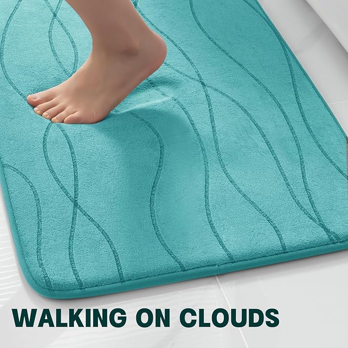 YIHOUSE Memory Foam Bathroom Rug Sets 2 Piece, Ultra Absorbent Bath Mat - Image 7