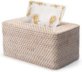 YANGQIHOME Rattan Tissue Box Cover, Rectangle Wicker Tissue Box Holder by YANGQIHOME