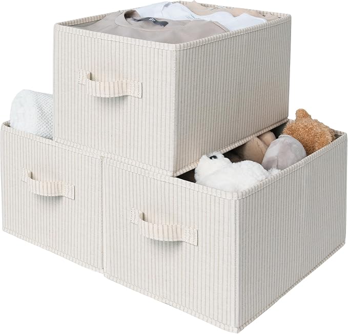 StorageWorks Foldable Shelf Organizer Bins, Closet Storage Baskets by StorageWorks
