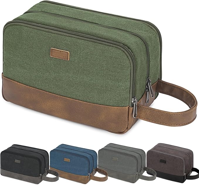 WANDF Travel Toiletry Bag for Men Large Toiletries Shaving Bag Water Resistant by WANDF
