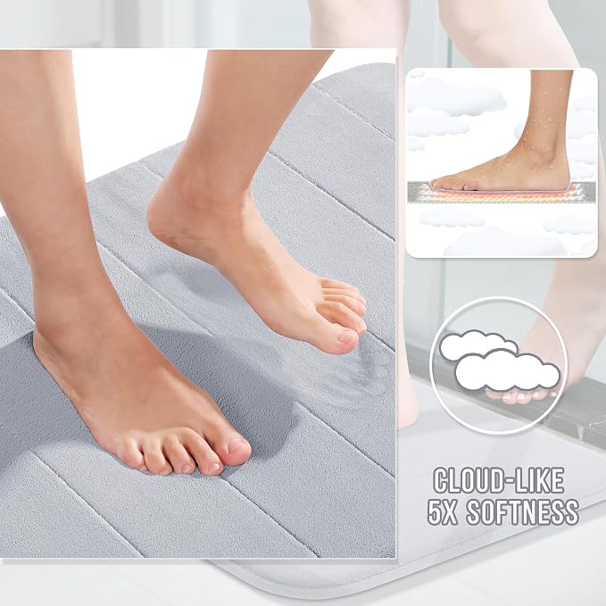Yimobra Memory Foam Bath Mat Set 2 Piece - Image 3