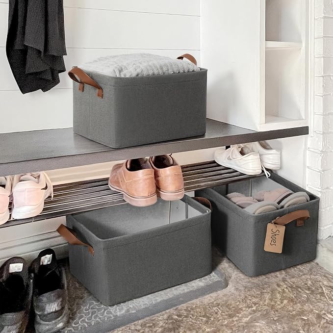 CHICVITA Storage Baskets for Organizing, Fabric Storage Bins for Clothes - Image 7