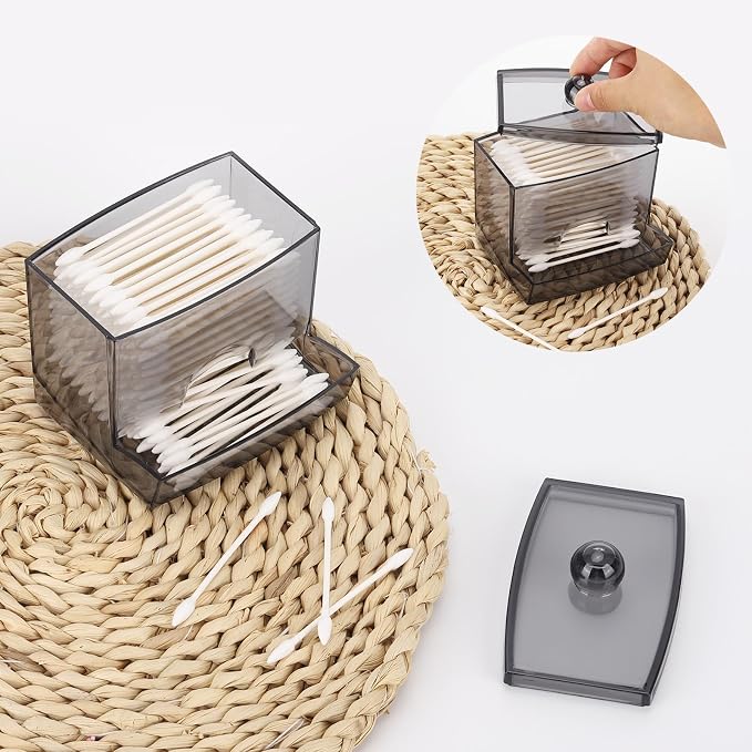 Tbestmax 10oz Qtip Holder Dispenser, Big Cotton Swab Holder Bathroom - Image 4
