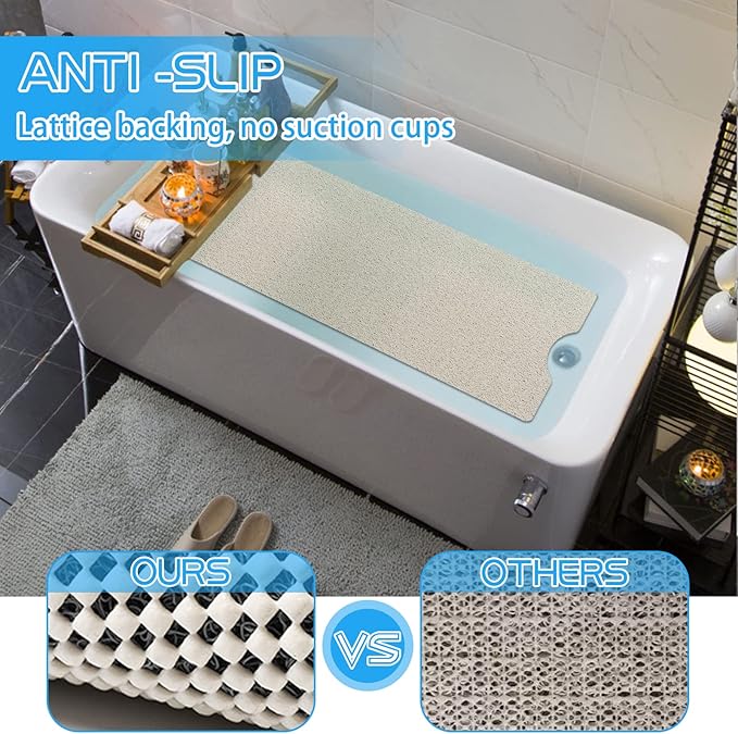 Bathtub Mat Non Slip Shower Soft PVC Loofah Bath Tub Mats - Image 3