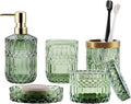 Green Bathroom Accessories Set, Soap Dispenser, Soap Dish, Toothbrush Holder Set by LaMarriti