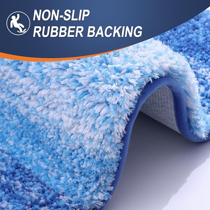 OLANLY Bathroom Rug Set 2 Piece, Soft Absorbent Microfiber Bath Rug Set - Image 5