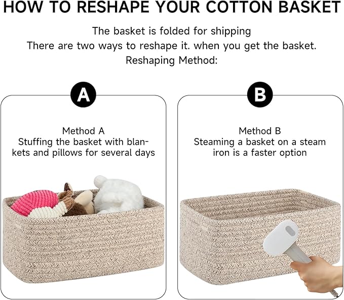 6 Pack Storage Baskets for Shelves, Small Baskets for Shelves, Cute Decorative - Image 6