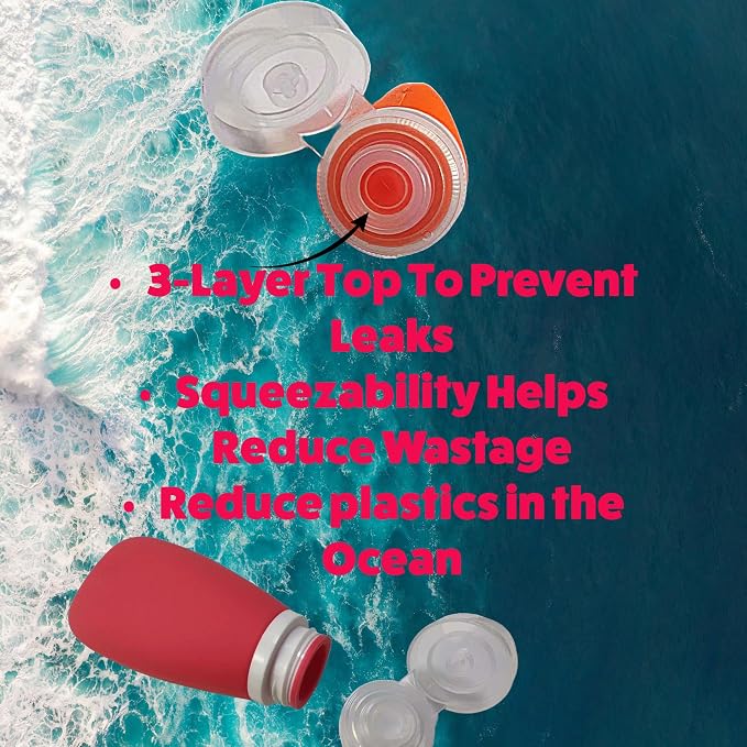Travel Bottles for Toiletries, TSA Approved 3oz Leak Proof Silicone Soft - Image 4