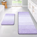 OLANLY Bathroom Rug Set 2 Piece, Soft Absorbent Microfiber Bath Rug Set by OLANLY