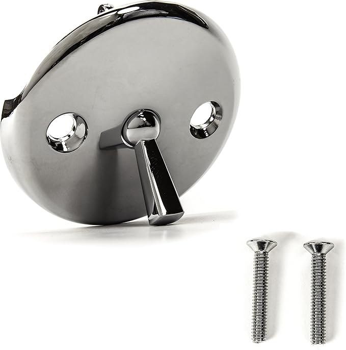 PF WaterWorks PF0960-CHBath Tub/Bathtub Drain Trip Lever Overflow Face Plate by PermaFLOW