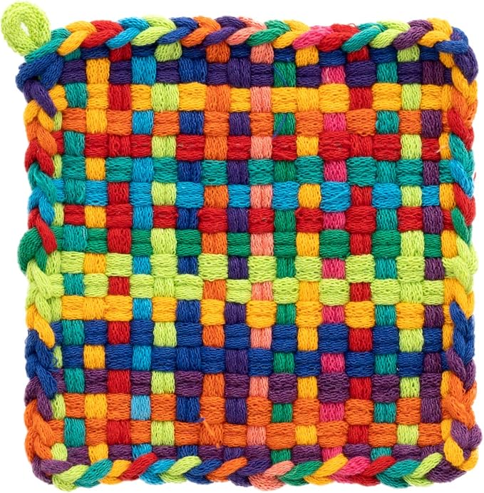 Friendly Loom | 7” Traditional-Sized Multicolor Potholder Weaving Loops | Craft - Image 3