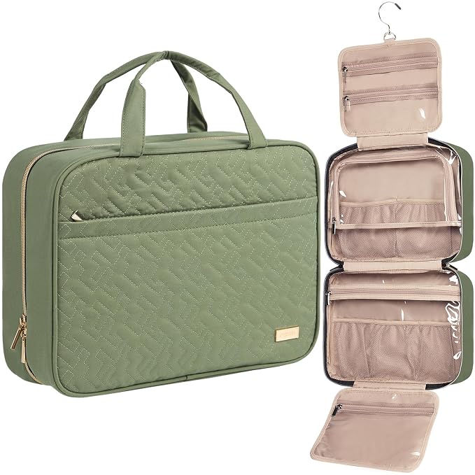 NISHEL Travel Toiletry Bag for women, Portable Hanging Organizer for by NISHEL