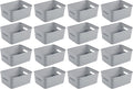 Sterilite 16 Pack Plastic Storage Bin Organization Containers, Short Baskets by Sterilite