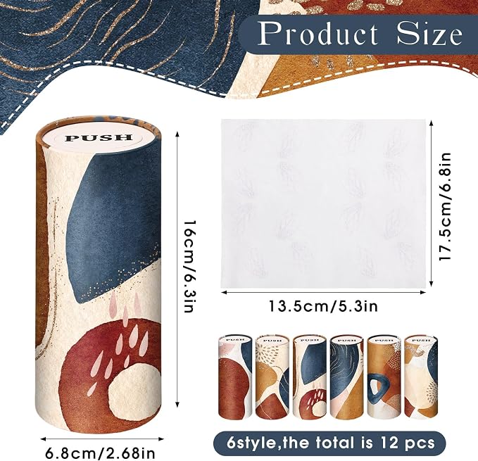 Outus 12 Pcs Boho Car Tissues Cylinder Holder - Image 3