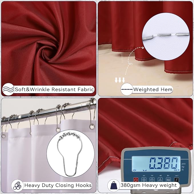 Burgundy Bathroom Accessories Set - Image 7