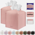 Tissue Box Cover Holder Square Tissue Cube Cover PU Leather Tissue Organizer by DecorateYourHome