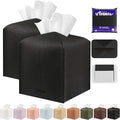 Tissue Box Cover Holder Square Tissue Cube Cover PU Leather Tissue Organizer by DecorateYourHome