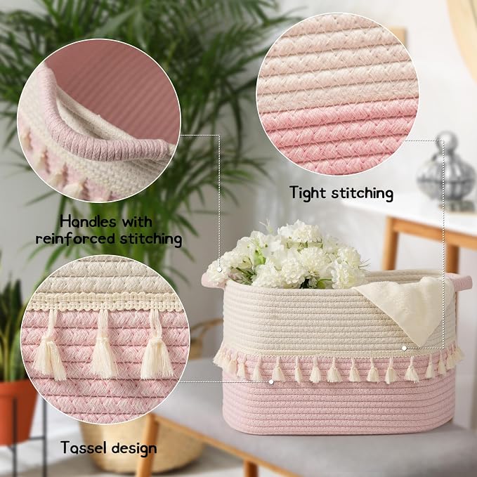TeoKJ Storage Baskets 3 Packs, Storage Basket - Image 3