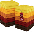 DecorRack 20 Pack 100% Cotton Wash Cloth, Luxurious Soft, 12 x 12 inch Ultra by DecorRack