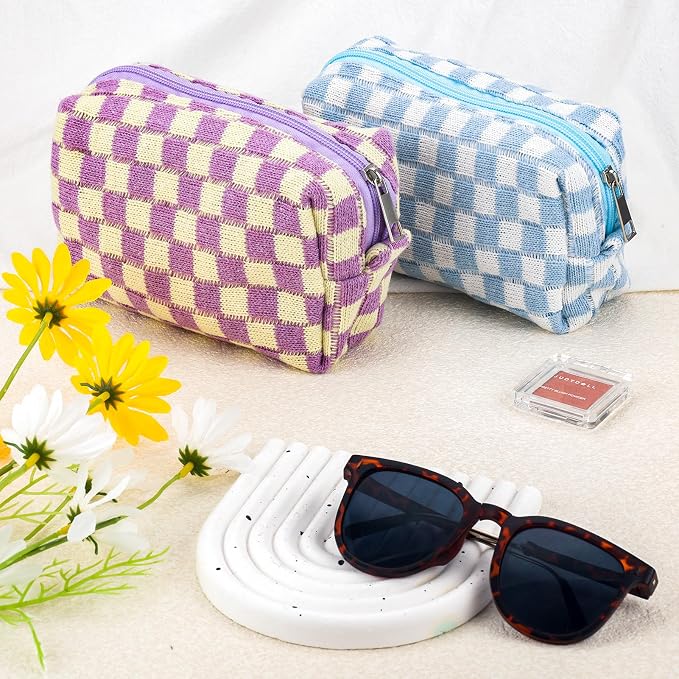 ZLFSRQ 2Pcs Checkered Pencil Case Cute Pencil Pouch - Image 7