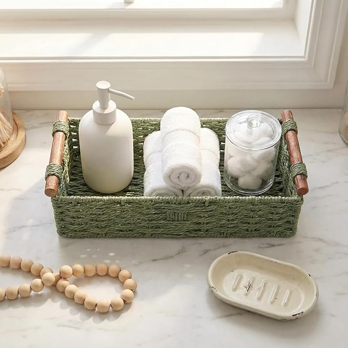 Back of Toilet Basket, Basket for Toilet Tank Top, Fresh Bathroom Organizer for - Image 6