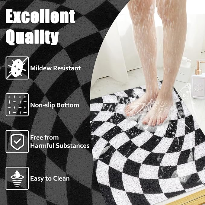 Square Shower Mat Non-Slip 24x 24 Inch, Soft Comfort Bath Mat - Image 7