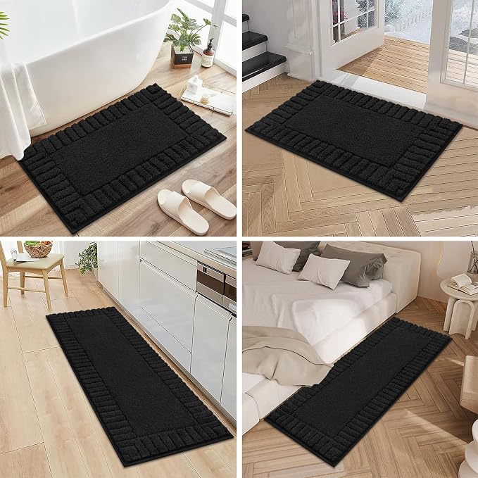 Pauwer Bathroom Rugs Sets 3 Piece Bathroom Shower Rugs - Image 7
