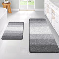 OLANLY Bathroom Rug Set 2 Piece, Soft Absorbent Microfiber Bath Rug Set by OLANLY