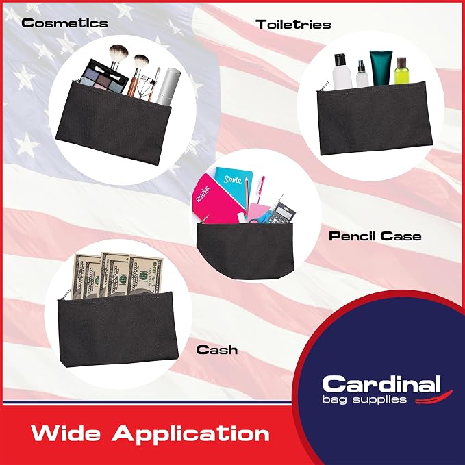 Multipack of 2 Compact Zipper Cloth Pouches, Zipper Bag, Travel Toiletry - Image 4