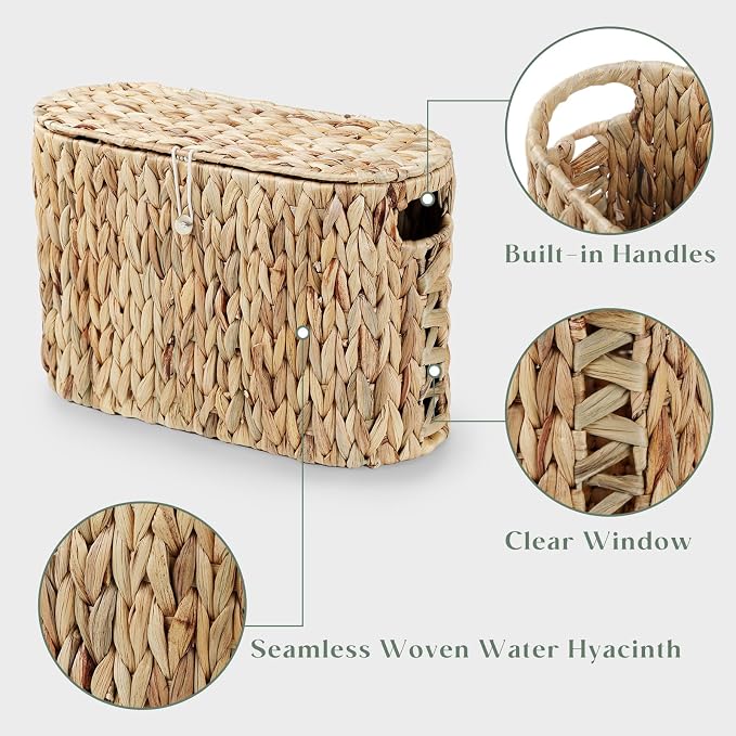 YANGQIHOME Toilet Paper Storage, Water Hyacinth Toilet Paper Storage - Image 7