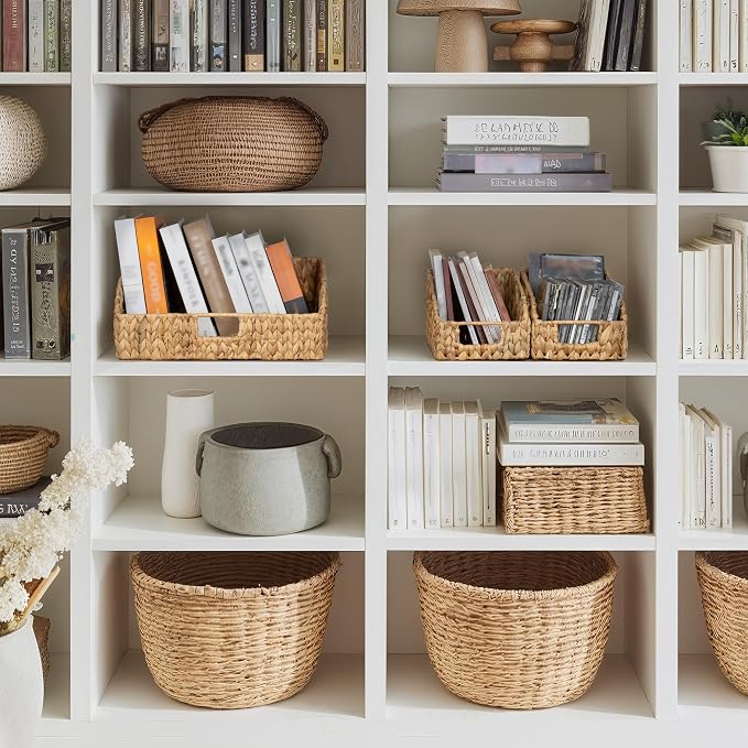 StorageWorks Water Hyacinth Pantry Storage Baskets, Wicker Baskets - Image 6
