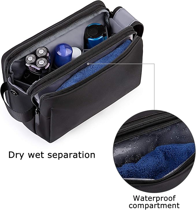 BAGSMART Toiletry Bag for Men, Travel Toiletry Organizer Dopp Kit - Image 3