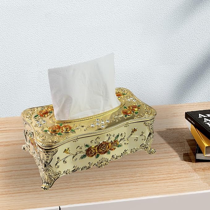 Geesatis Tissue Box Cover, Rectangle Tissue Box Holder, Rectangular Napkin - Image 6