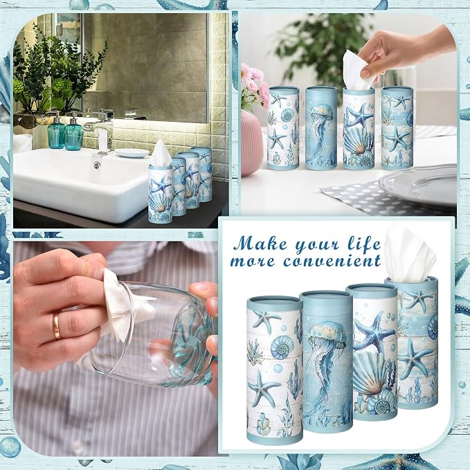 12 Pack Summer Ocean Car Tissue Cylinder Holder Bulk - Image 5