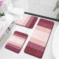 OLANLY Bathroom Rugs Sets 3 Piece, Soft Absorbent Microfiber Bath Mats and by OLANLY