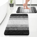 OLANLY Bathroom Rug Set 2 Piece, Soft Absorbent Microfiber Bath Rug Set by OLANLY