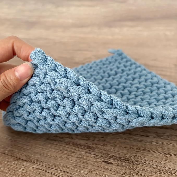 Eiyye Thick Crocheted Pot Holders Handmade Hot Pads Crocheted Trivets - Image 5