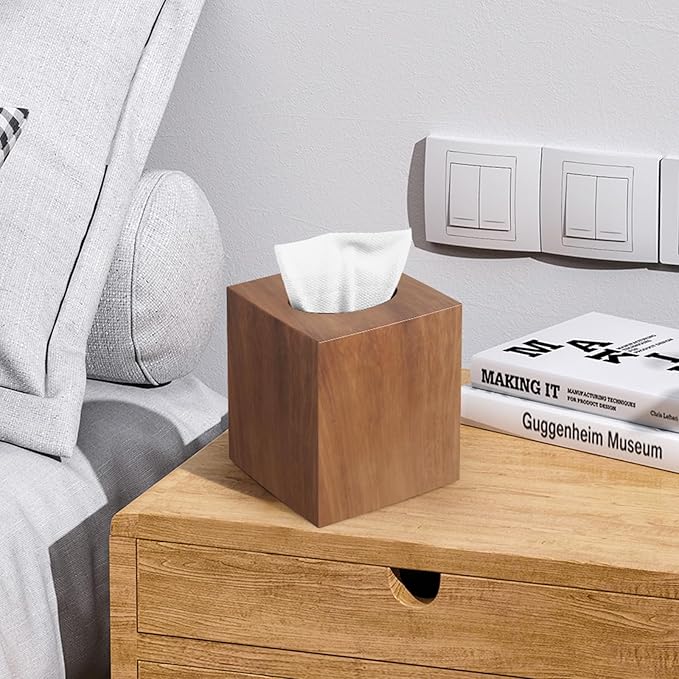 Tissue Box Cover, Square Facial Acrylic Tissue Holder - Image 7