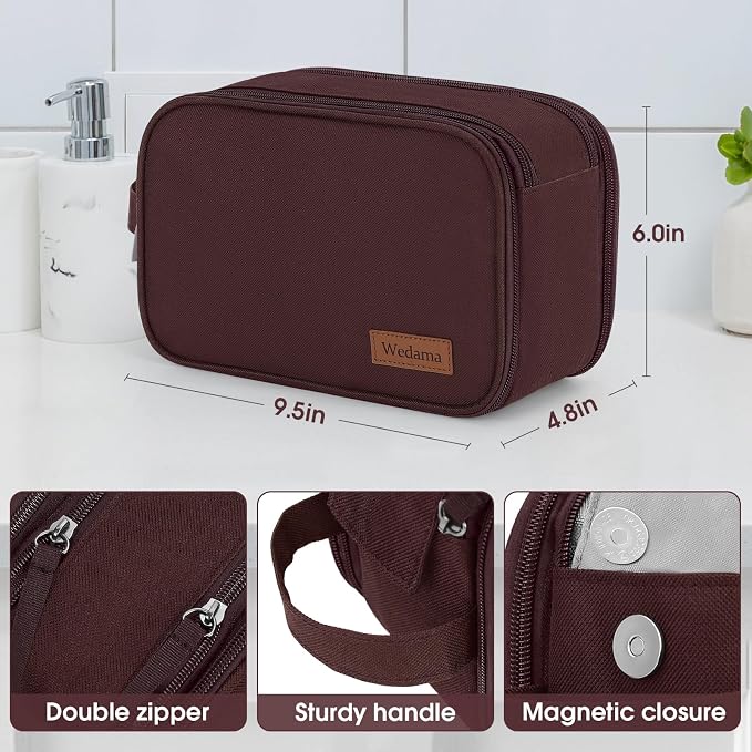 Wedama Toiletry Bag for Men, Handheld Travel Bag, Waterproof Toiletries - Image 2