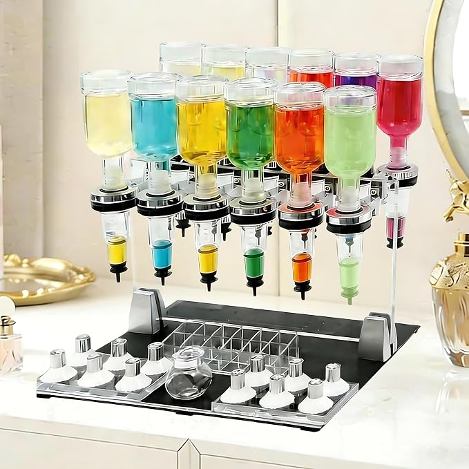 Liquid Filling Machine Transfer Tools, 12 Pump Heads, Testing Cups, 200ml Glass by Unknown