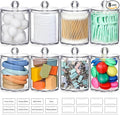 AOZITA 8 Pack Acrylic Qtip Holder Dispenser by AOZITA