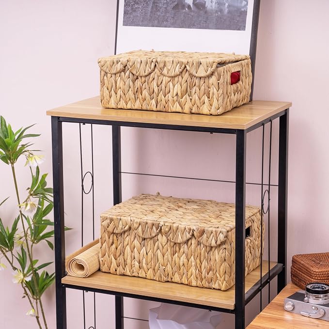 Set of 2 Scalloped Edge Wicker Basket - Image 2