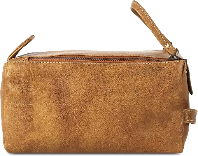 KomalC Premium Buffalo Leather Toiletry Bag - Image 3