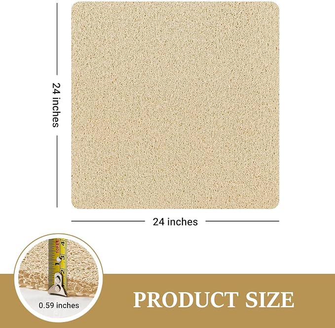 LuxStep Shower Mat Bathtub Mat, 24x24 inch, Non-Slip Bath Mat - Image 2
